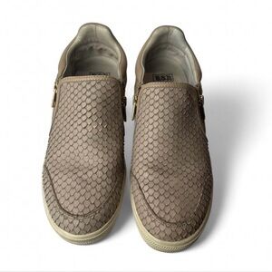 Ash Women's Tan Textured Loafers